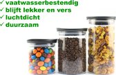 Voorraadpotten - Luchtdicht Deksels - Voedsel Bewaren - Voorraadbussen - Waterproof - Snoeppot - Zwart