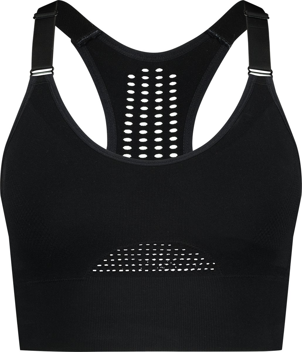 Hunkemöller Dames - Sport collectie - HKMX sport bh The comfort Level 1 - Zwart - maat S