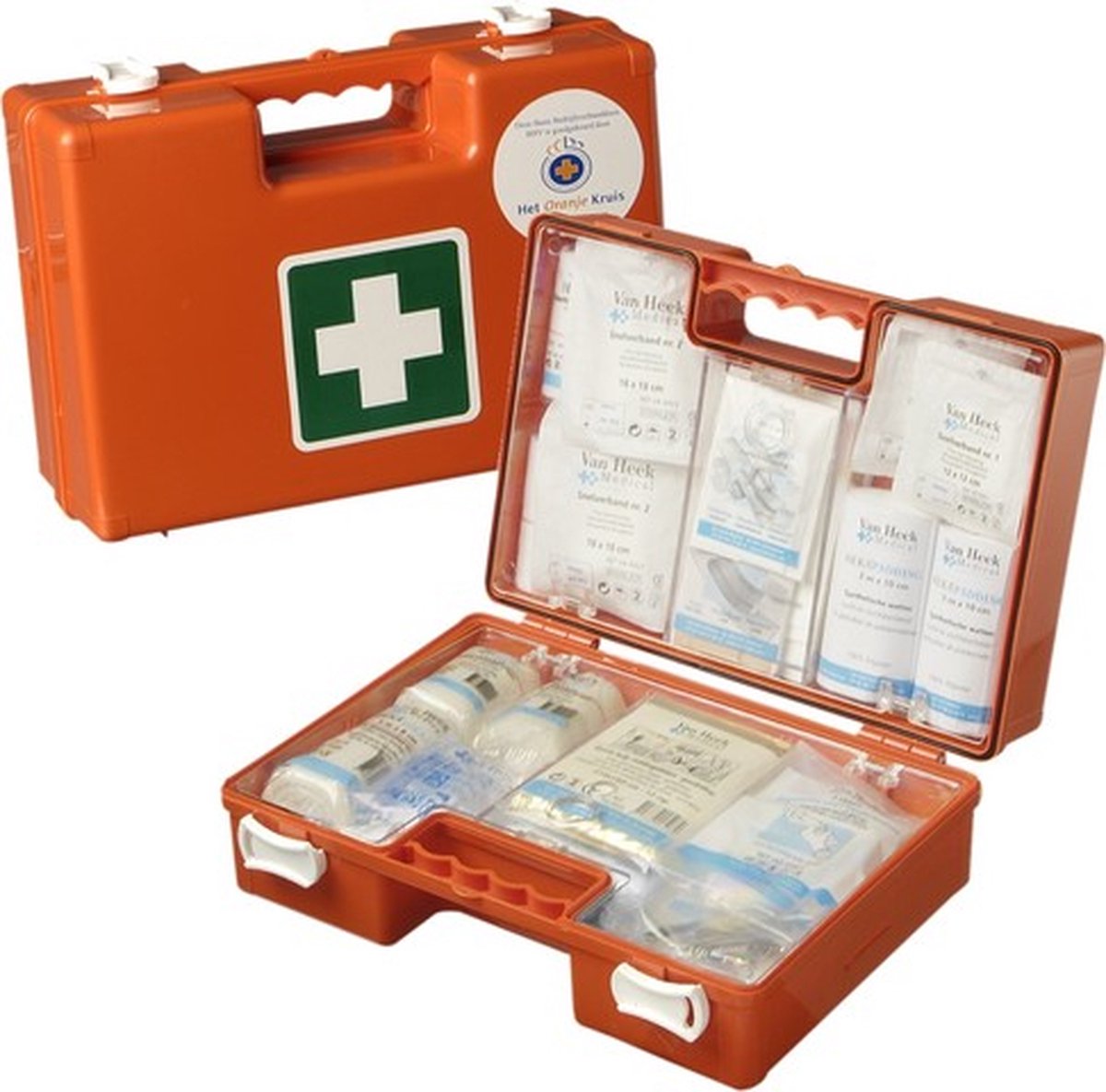 Goedkoopste EHBO koffer, verbanddoos BHV Medimulti. Incl. wandhouder