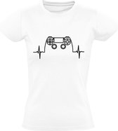 Controller | Dames T-shirt | Wit | Joystick | Controller | Game Console | Computerspel | Game Computer | Videogame | Videospel