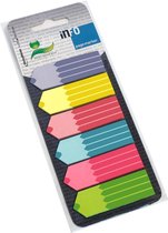 Info Notes IN-5672-93 Info Page Marker 18x55mm, 6 X 25 Stuks, 6 Kleuren, Op Kaart.