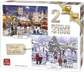 King Puzzles Collection Hiver 1000 Pièces 2 Pièces