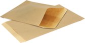Papieren - Retro / Vintage - Traktatiezakjes - Uitdeelzakjes - Verjaardagzakjes - Feestzakjes - Snoepzakjes - Naturel - Kraft Papier - 12.5 x 18.5 cm | Geboorte - Verjaardag - Brui