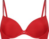 Hunkemöller Dames Lingerie Voorgevormde beugel bh Plunge  - Rood - maat E75