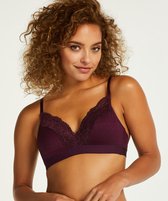 Hunkemöller Dames Lingerie Voorgevormde bh zonder beugel Sophie  - Paars - maat B75