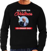 Trump All I want for Christmas foute Kerst trui - zwart - heren - Kerst sweater / Kerst outfit 2XL