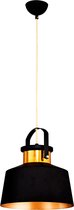 SK lighting 6468-2 - Modern Hanglamp Polea - 1x40W E27 - B:28 x H:120 cm - Zwart/Goud