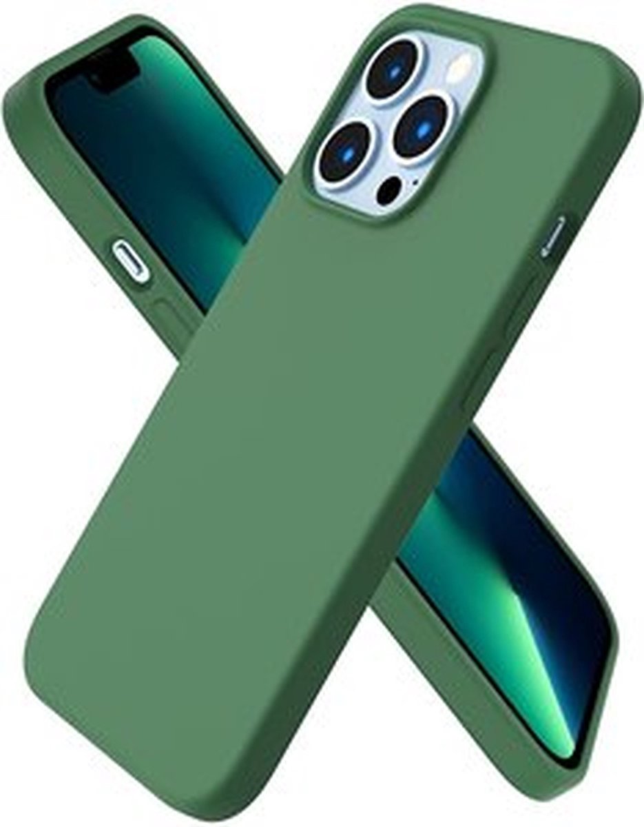 High Quality Silicone Hoesje iPhone 13 Pro Max - Groen