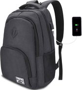 YAMTION rugzak Laptop 17.3 Inch School rugzak mannen met USB-oplaadpoort voor werk School reizen Camping