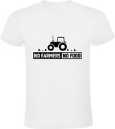 No farmers no food Heren t-shirt | boeren | eten | boerenprotest | grappig | Wit
