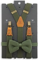 Sir Redman - Bretels met strik - bretels combi pack Glenn Green - groen