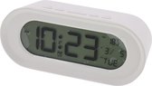 AC18 Clocks digitale wekker | Alarmklok | Inclusief temperatuurmeter | Met snooze en verlichtingsfunctie | Wit | inclusief 3AAA batterijen