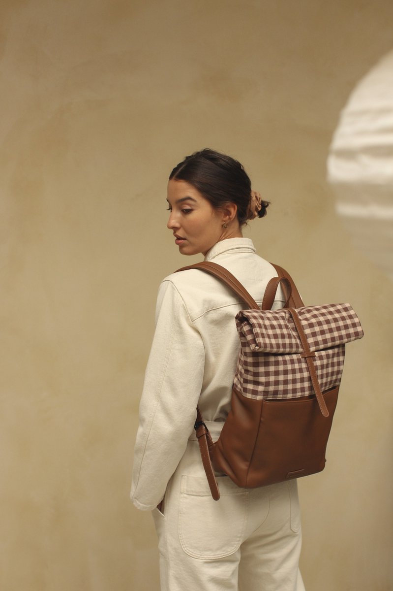 Monk & Anna Herb Backpack Oak Check