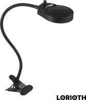 LORIOTH® Vergrootglaslamp - Verstelbare vergrootglaslamp - Professionele Loeplamp - 5x Zoom - Bureaulamp - Leeslamp - Praktisch - Zwart