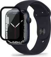 Screen protector geschikt voor Apple Watch Series 7 / 8 (45 mm) - Curved Edges - Volledige Bescherming