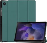 Tablet hoes voor Samsung Galaxy Tab A8 (2022 & 2021) tri-fold hoes met auto/wake functie - 10.5 inch - Donker Groen