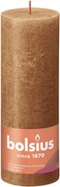 4 stuks Bolsius bruin rustiek stompkaarsen 190/68 (85 uur) Eco Shine Spice Brown