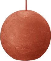 6 stuks Bolsius oranje rustiek bolkaars Ø 76 mm (25 uur) Eco Shine Earthy Orange