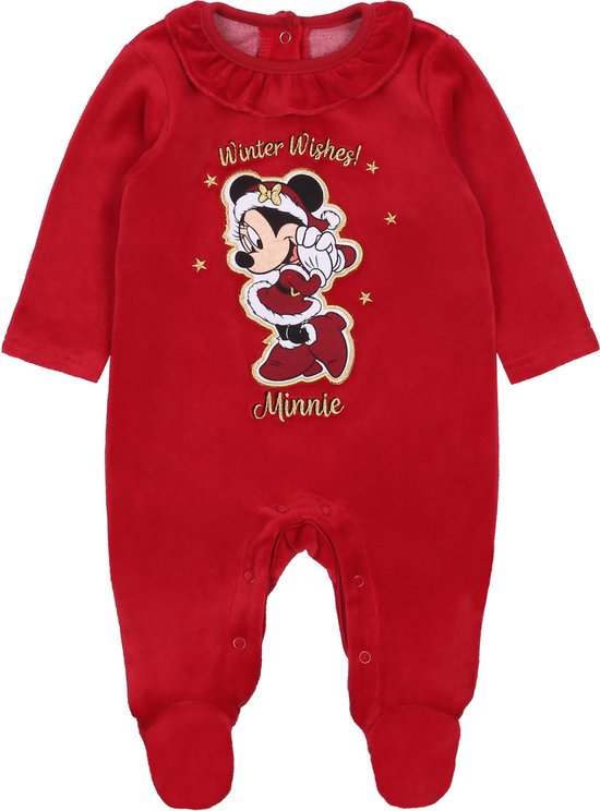 Ensemble barboteuse de Noel rouge bonnet Minnie Mouse 0 0m 50 cm