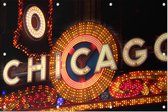 Neon letters van het wereldberoemde Chicago Theatre - Foto op Tuinposter - 90 x 60 cm