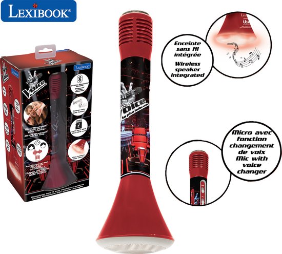 Lexibook Karaoke Micro Star Bluetooth avec fonction changeur de voix