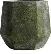 - planter cement marble 14x12x12.5cm - antique green - 14x12x125