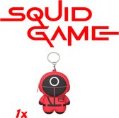 Squid Game Vierkant - Sleuterhanger - Halloween - Squid Game - Portemonnee heren - portemonnee dames - kinder portemonnee - sleutelhanger portemonnee