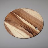 Acacia Round Board with Tapered Edge, XL - Snijplank