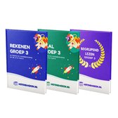 Groep 3 Taal, Rekenen en Begrijpend Lezen - Gegarandeerd betere schoolresultaten - Verhaaltjessomen - Redactiesommen - Spelling - Woordenschat - Begrijpend Lezen - Oefenboeken.nl