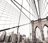Artistiek beeld van de Brooklyn Bridge in New York City - Fotobehang (in banen) - 450 x 260 cm
