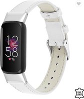 Q-DESYN - Fitbit Luxe bandje - Leer - Wit