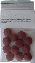 Lekdetectie kleurstof tabletten - 12 stuks - kleur oranje