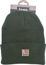 Truec Muts - Fijn Gebreide Unisex Muts - Groen - Effen kleur - One Size - Warme Winter Muts Volwassenen - Fijn Gebreide Muts