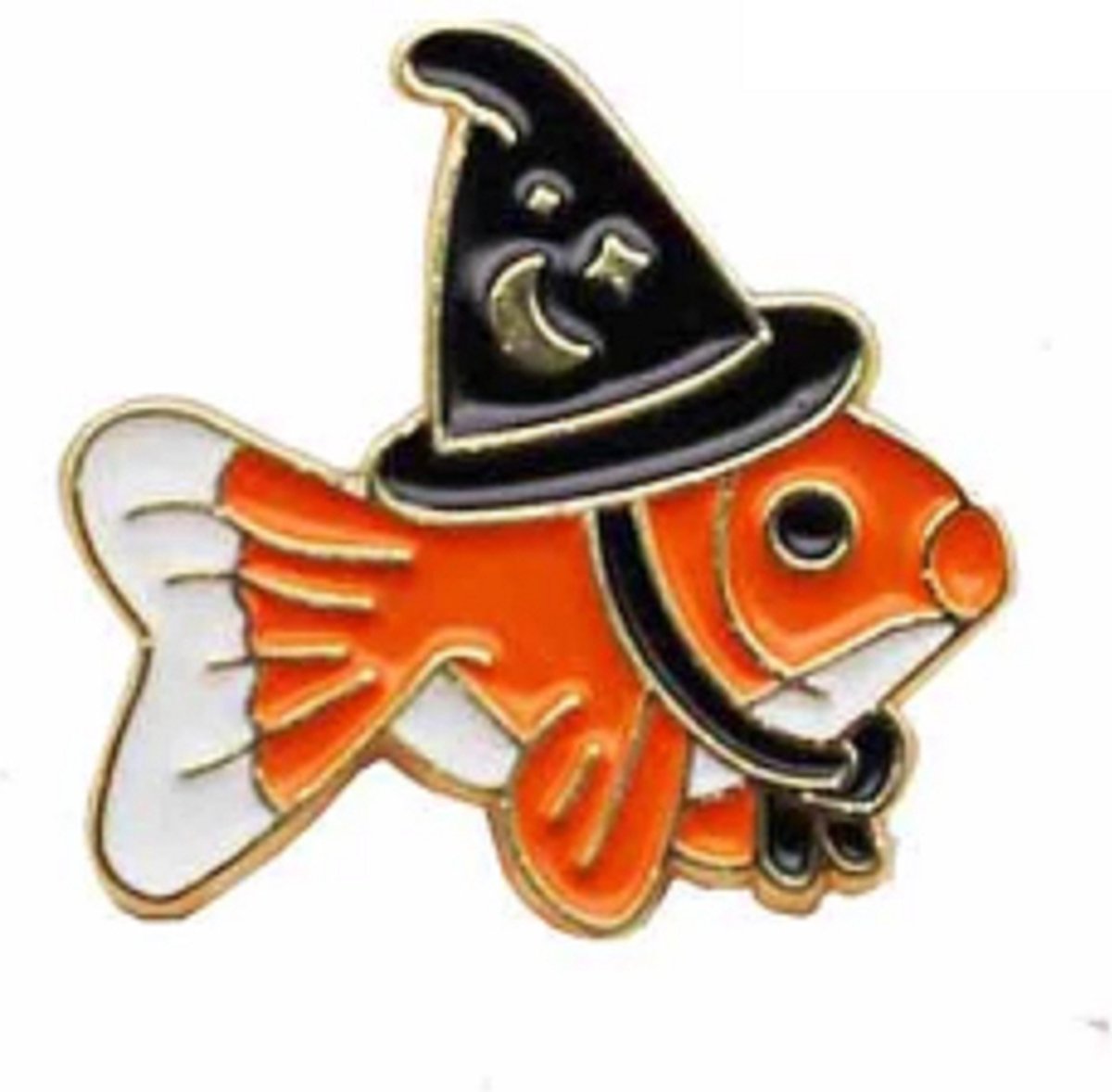 Pin ''magic goldfish'' tovenaar, magie, broche, kledingspeld
