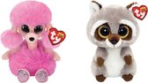 Ty - Knuffel - Beanie Boo's - Camilla Poodle & Racoon