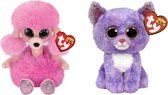 Ty - Knuffel - Beanie Boo's - Camilla Poodle & Cassidy Cat