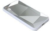Apple iPhone X | Spiegel Facet hoesje | Beschermhoesje - Backcover | Spiegelhoesje - Mirrorcase | Diamant - Diamond | ZILVER - SILVER