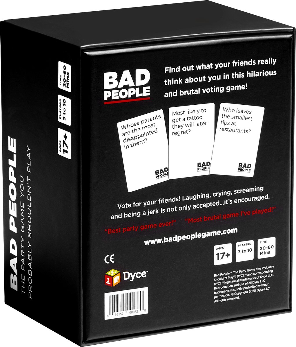 BAD PEOPLE - Le jeu de société pour adultes auquel vous ne devriez  probablement pas