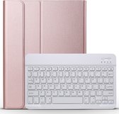 Shop4 - iPad 10.2 (2019/2020) Toetsenbord Hoes - Bluetooth Keyboard Cover Rosé Goud