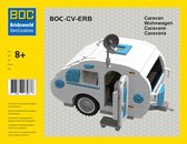 Bricksworld BOC-CV-ERB Caravan Enkelasser wit met blauwe accenten add-on voor LEGO® 10252 VW Kever