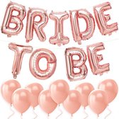 GBG Bride To Be Ballonnen Set Serie 2 - Rose Goud - Decoratie - Feestversiering - Papieren confetti - Bruiloft - Vrijgezellenfeest - Bachelorette
