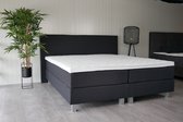 Boxspring 160x200 - pocketvering 500m2 - geveerde onderbox - verschillende hardheid matras - Koudschuimtopper -