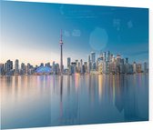 De imposante skyline van Toronto bij het meer van Ontario - Foto op Plexiglas - 60 x 40 cm