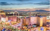 Luchtfoto van de Las Vegas Strip met zicht op The Mirage - Foto op Forex - 60 x 40 cm
