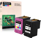ReYours® huismerk Inktcartridge voor HP62 / HP62XL - C2P05AE - C2P07AE multi pack - toon inktniveau