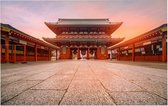 De oude Sensoji-ji tempel in Tokio bij ochtendgloren - Foto op Forex - 90 x 60 cm