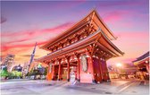 De klassieke Boeddhistische tempel Sensoji-ji in Tokio  - Foto op Forex - 120 x 80 cm