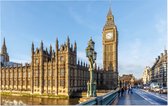 Close-up van de Big Ben op een zonnige ochtend in Londen - Foto op Forex - 120 x 80 cm