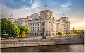 Rijksdaggebouw aan het Plein van de Republiek in Berlijn - Foto op Forex - 45 x 30 cm