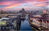 Panoramisch uitzicht op de oude binnenstad van Berlijn - Foto op Forex - 90 x 60 cm